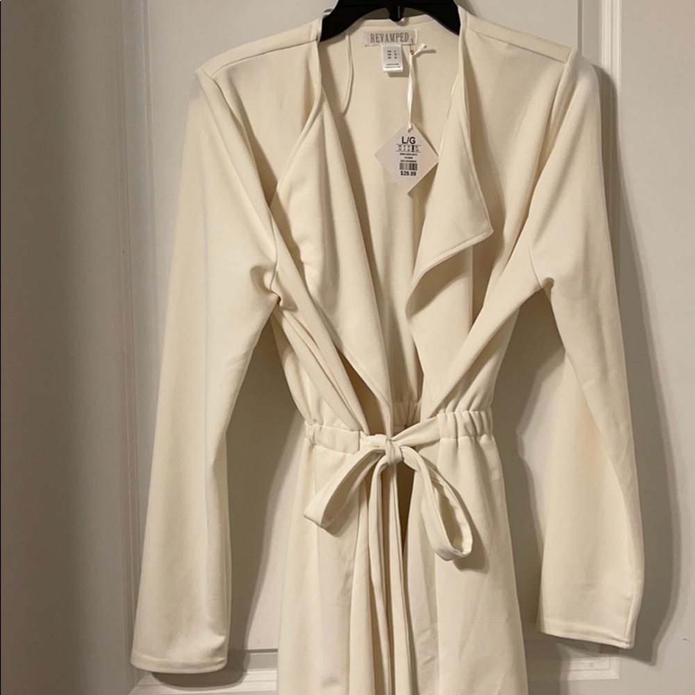 Belted thin blazer
